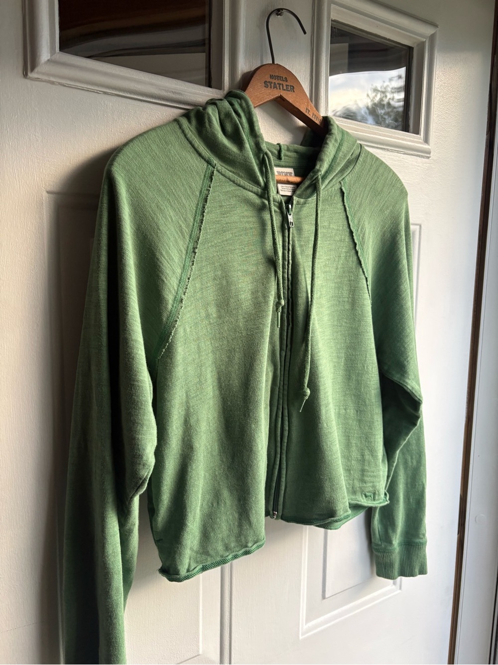 PINK Victoria's Secret Green Zip-Up Hoodie S